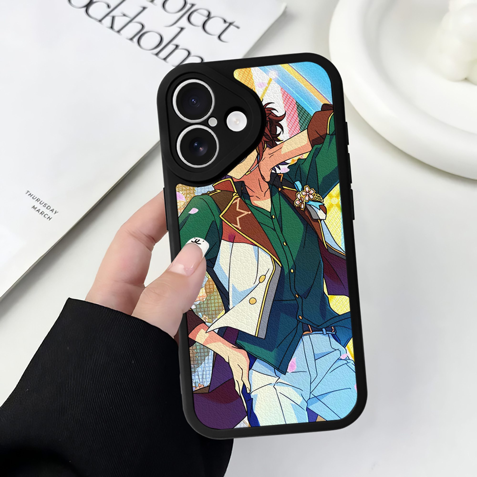 （画像用） あんさんぶるスターズ! Ensemble Stars 【iPhone 16シリーズ対応】シリコンスマホケース（レザー調） 材質：シリコン